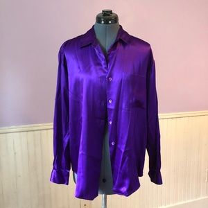 Talbots %100 Silk Button Up Top